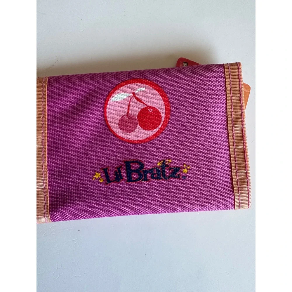 Vintage Lil Bratz Trifold Wallet Purple Pink Argyle Cherry Y2K MGA NWT